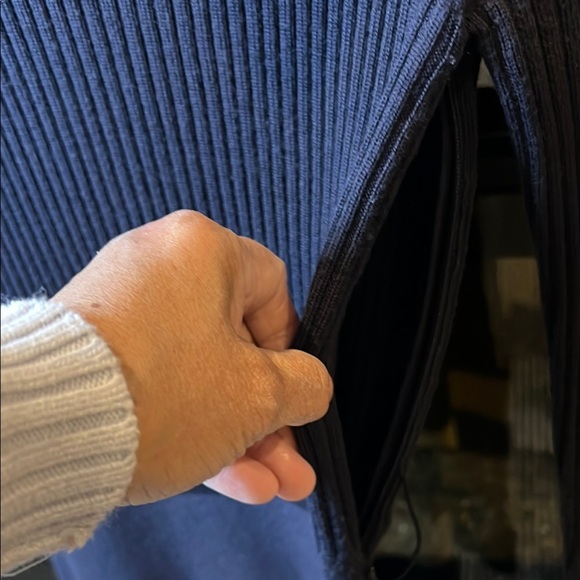 Tory Burch Blue Turtleneck Merino Wool Dress size XS missing sash - Picture 10 of 13